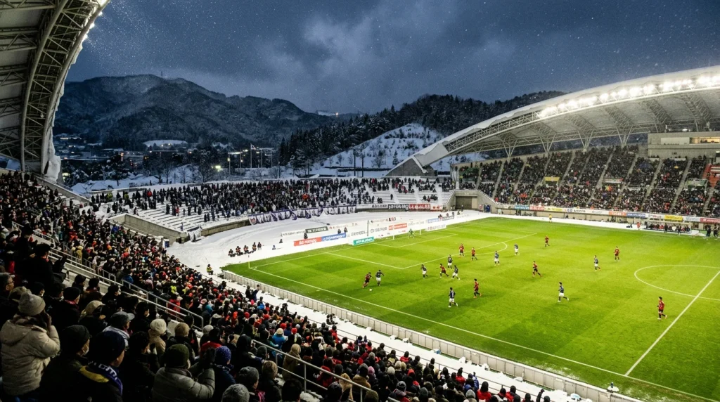Comparación visual del calendario tradicional marzo-diciembre frente al nuevo formato agosto-mayo de la J-League