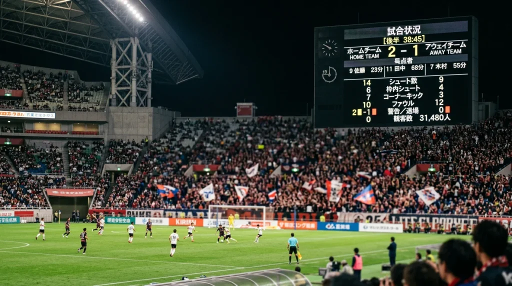 Tabla de clasificación de la J1 League con indicadores estadísticos para análisis de apuestas